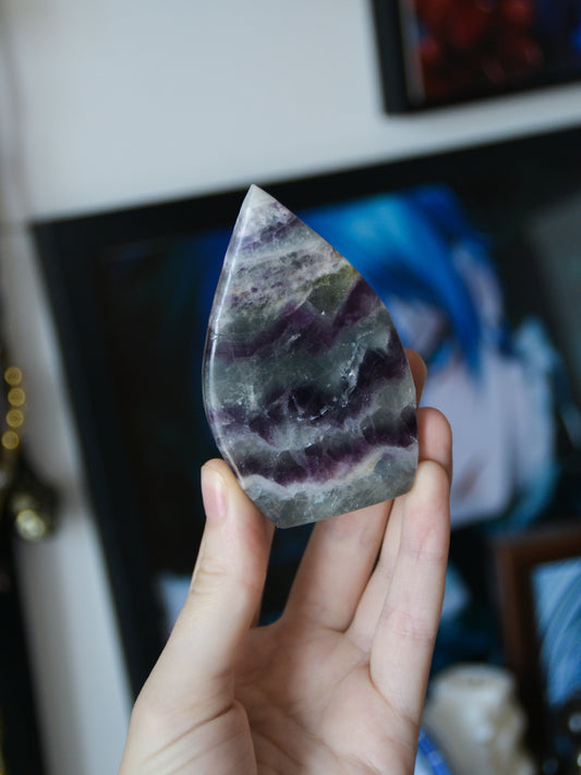 Fiamma in fluorite arcobaleno