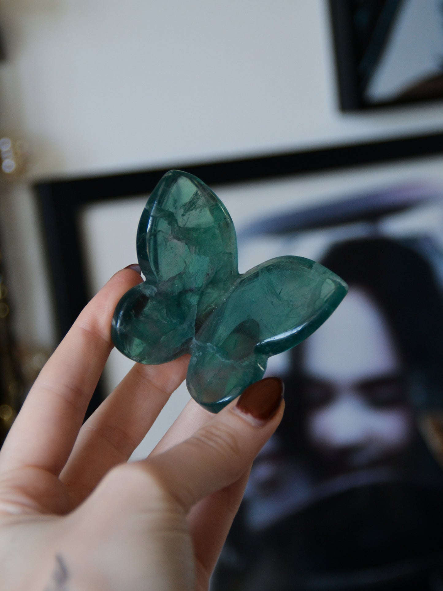 Farfalla 3D in fluorite