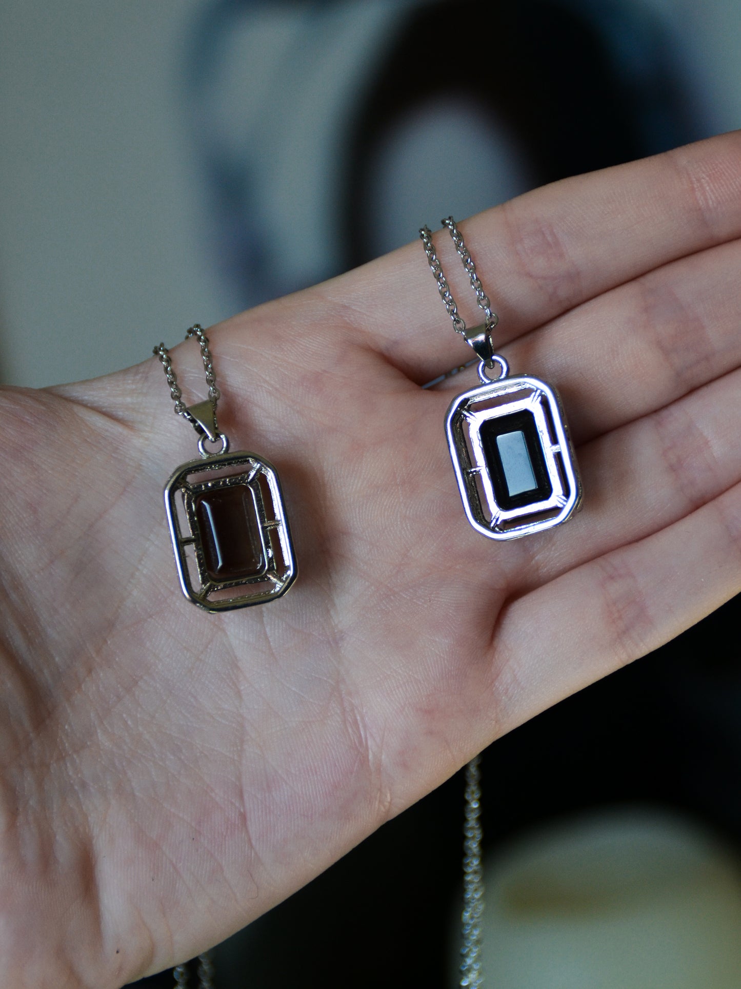 Ciondolo con quarzo fumè