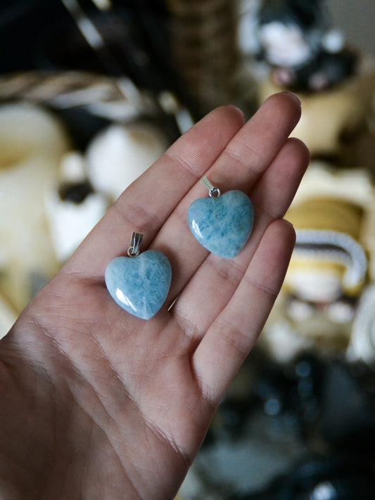 Ciondolo con cuoricino in acquamarina