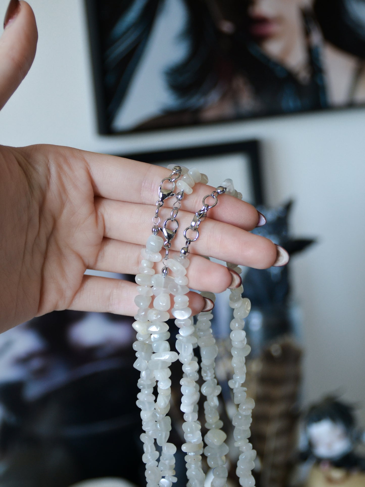 Collana in chips di pietra di luna