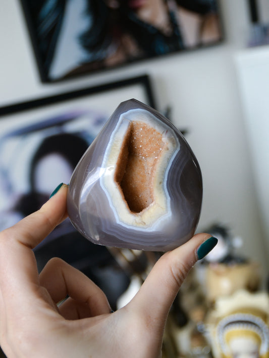 Fiamma in agata druzy (283 g)