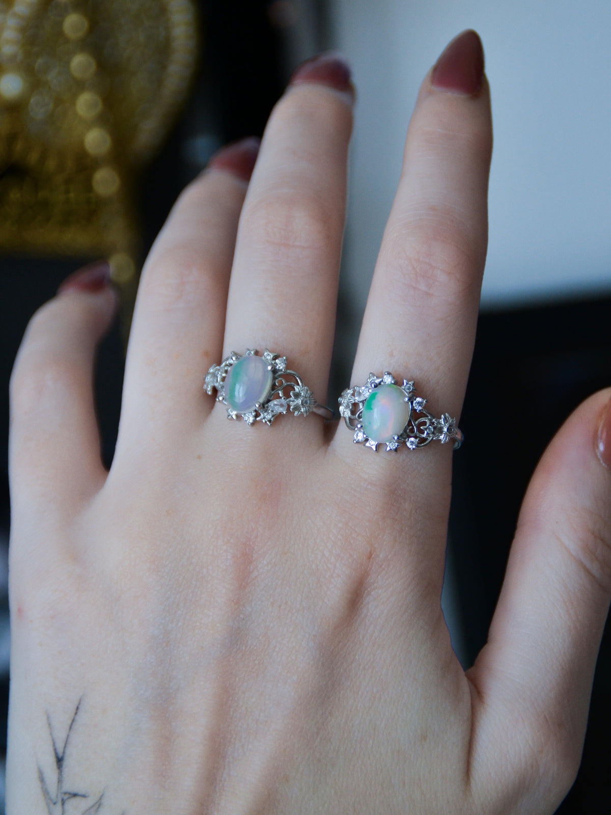 Anello enchanted con opale etiope
