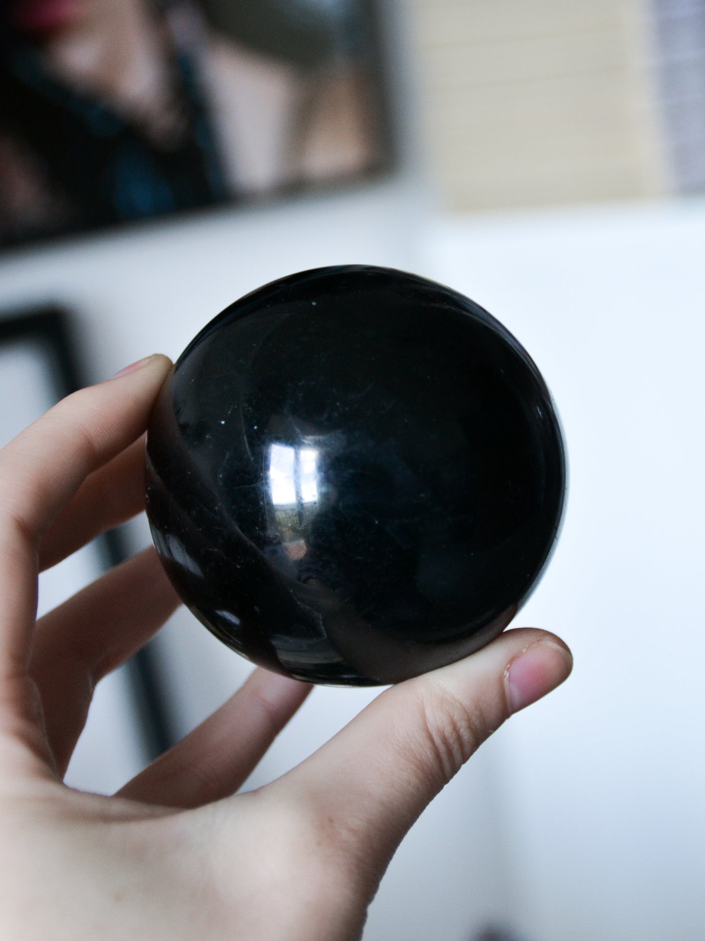 Sfera in tormalina nera schorl