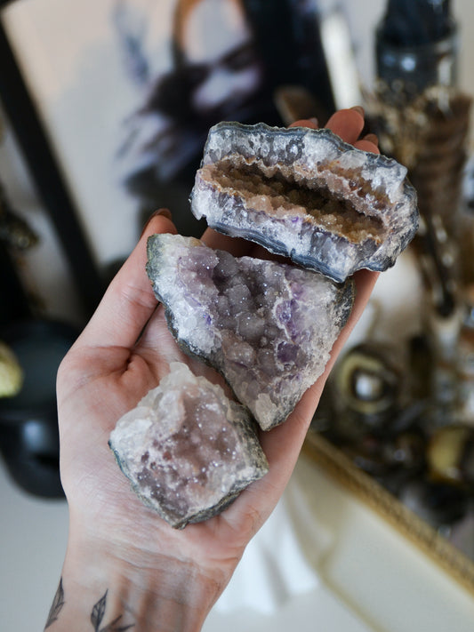 Drusa di ametista arcobaleno sugary