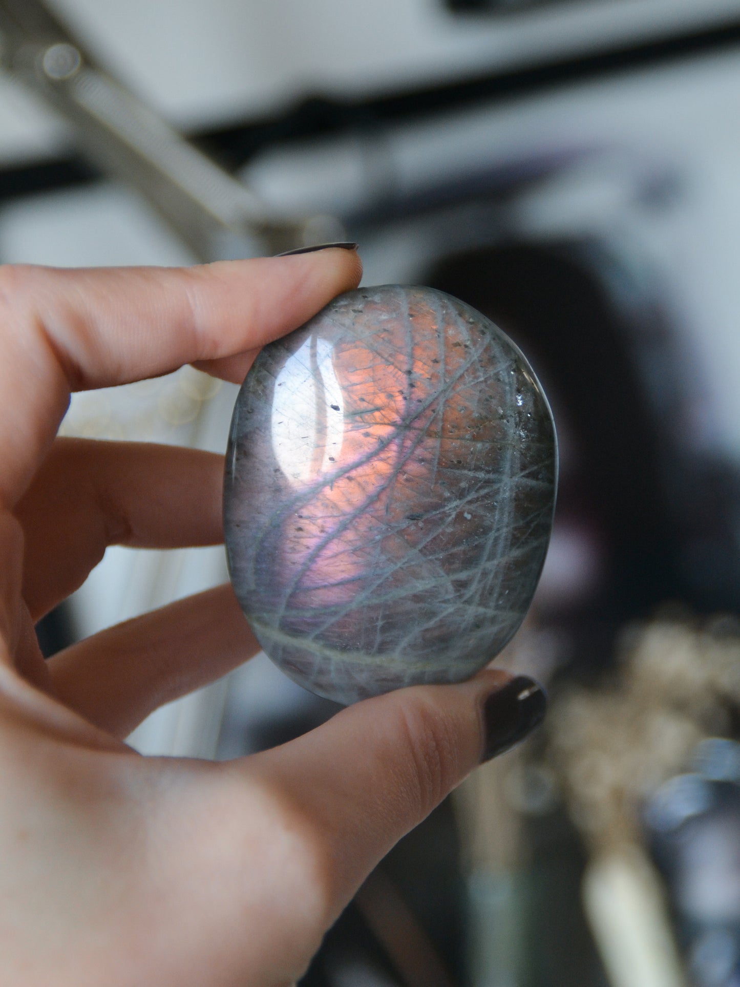 Palmstone in labradorite viola/sunset