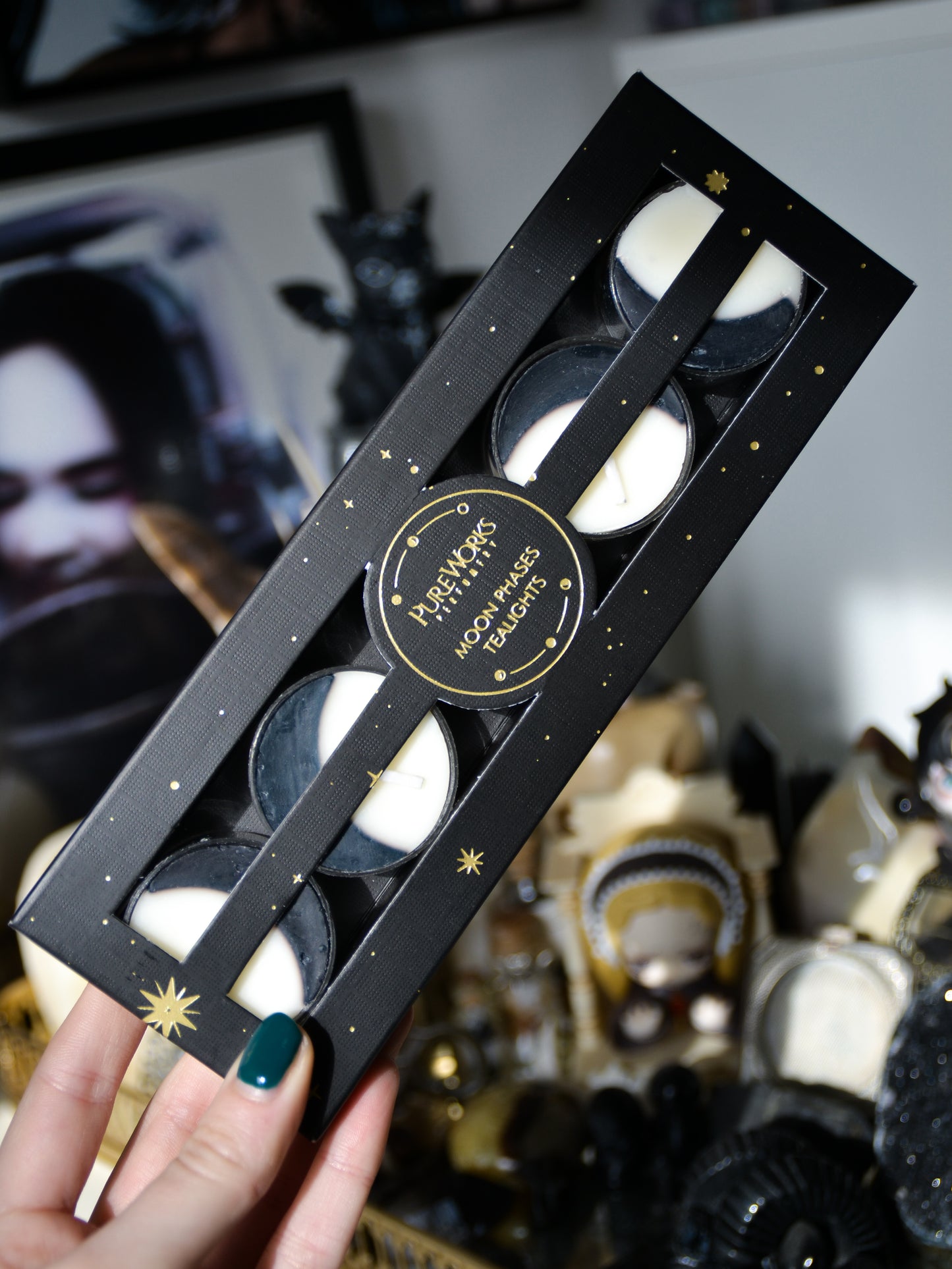 Set di candele tealight con fasi lunari