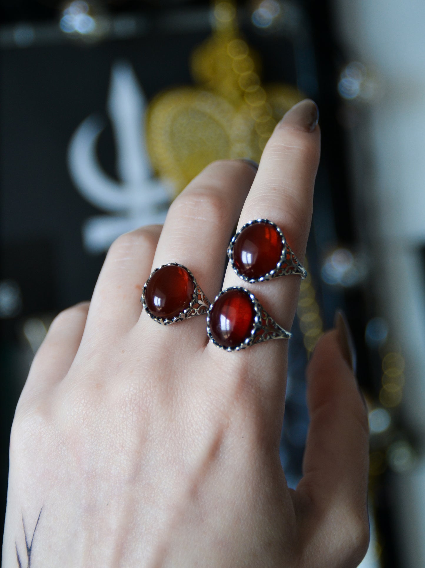 Anello con agata rossa (bestseller)