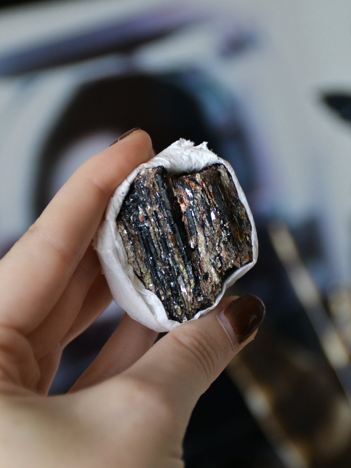 Specimen di tormalina nera mix mica